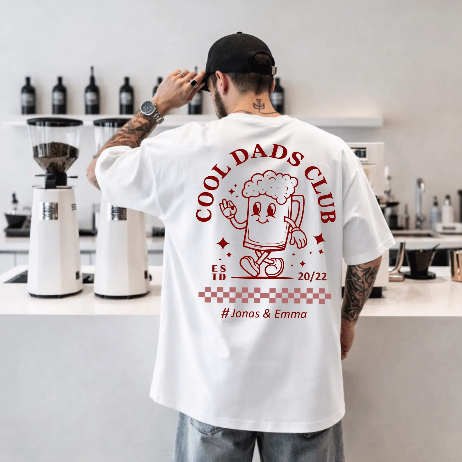 Personalized Dad Club Shirt Oversized Fathers Day Gift Custom Dad Tee