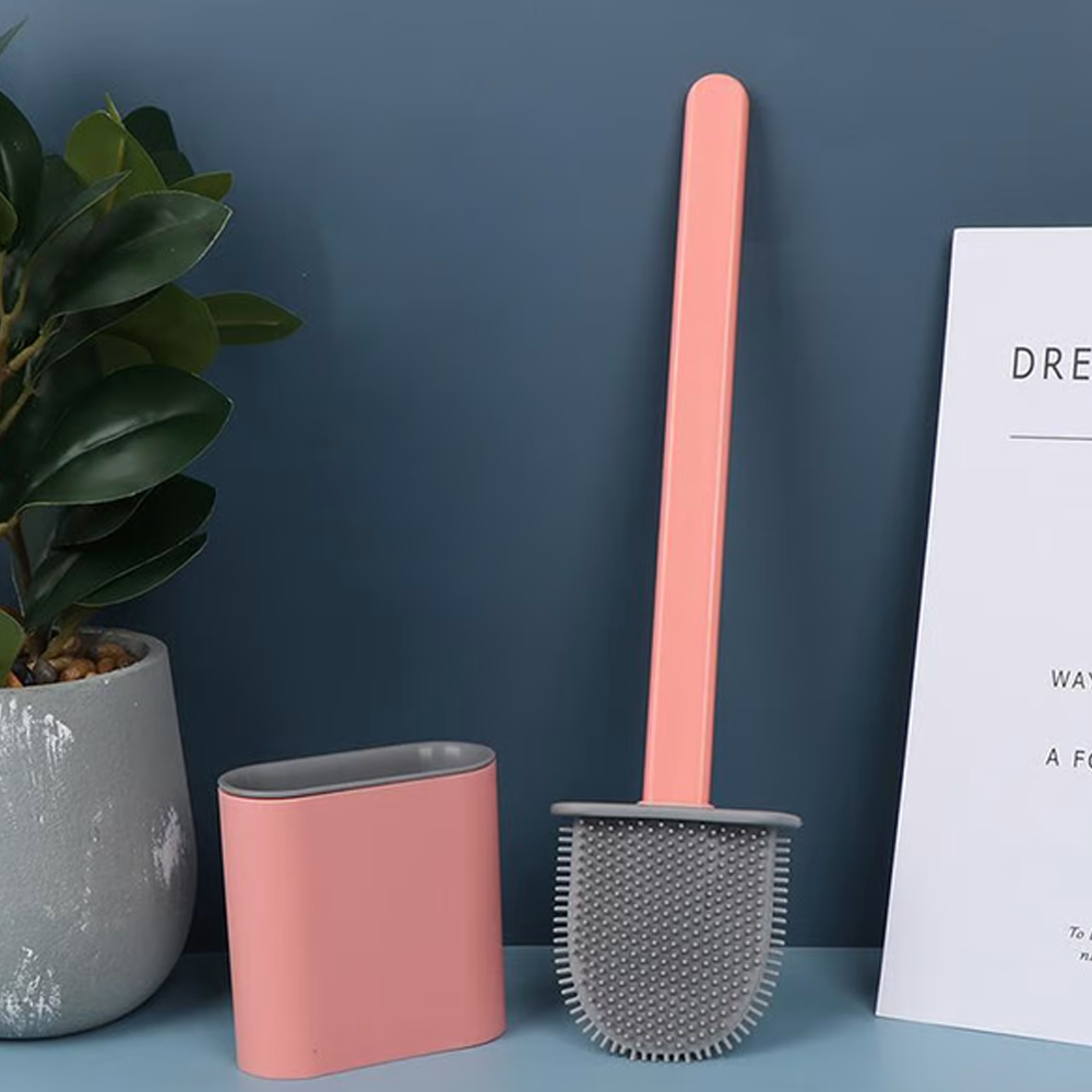 Silicone Toilet Brush & Holder Set