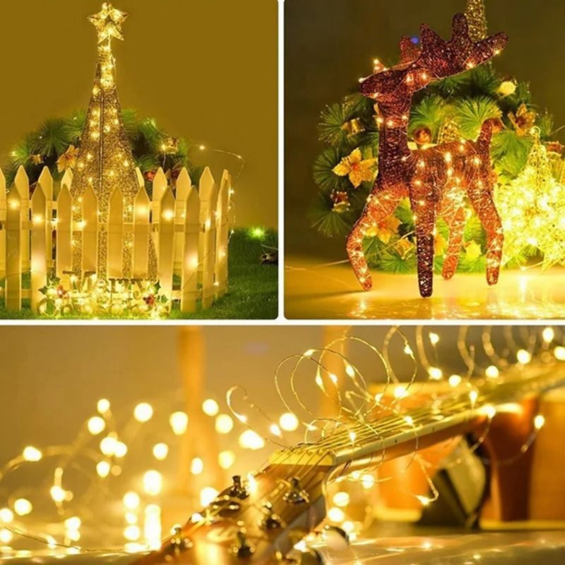Fairy Light String LED Copper Wire Battery Powered for Bedroom Garden Party Wedding Decoration