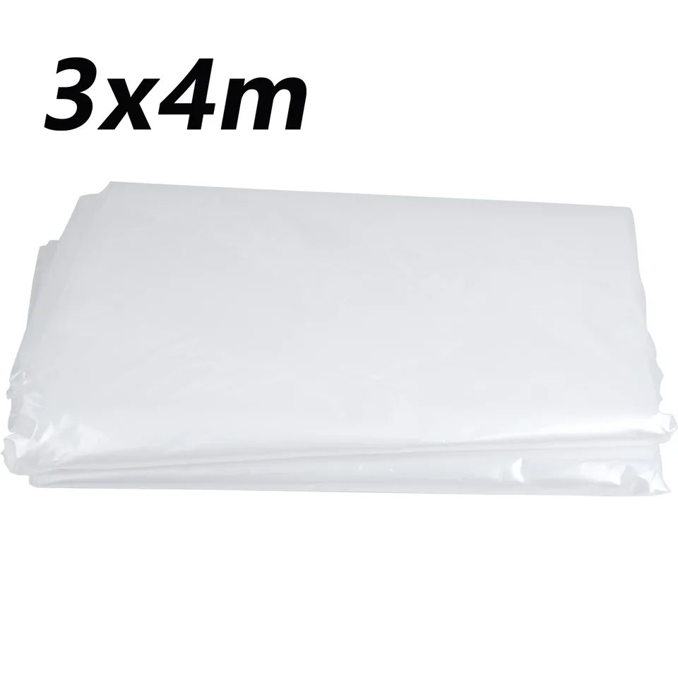 Clear Greenhouse Plastic Sheeting Cold Protection Cover, Waterproof UV-Resistant Garden Plant Frost Shield Film