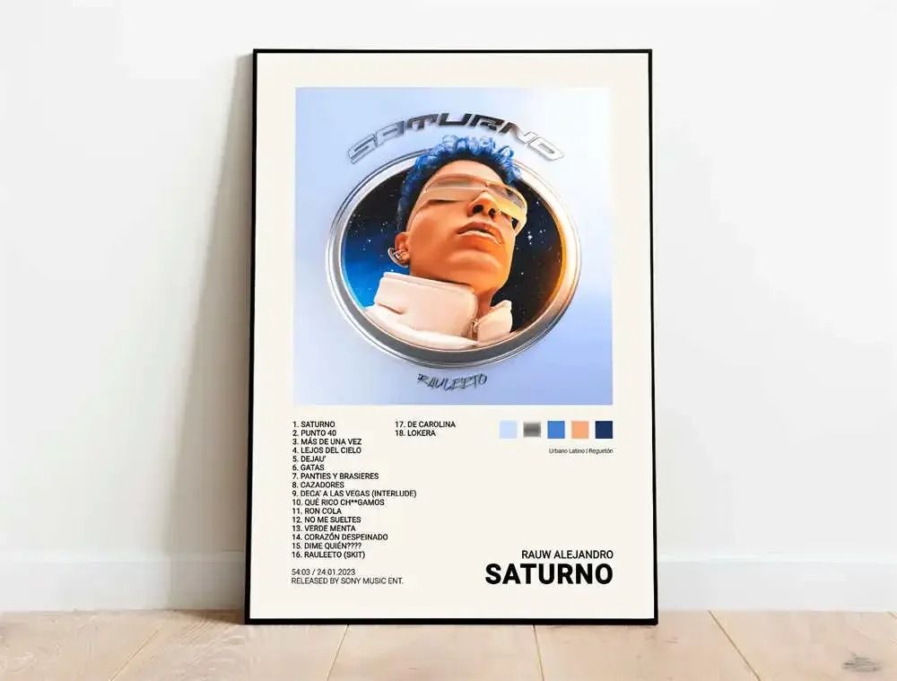 Latin Rap Music Poster Canvas Album Cover Aesthetic Wall Art Print