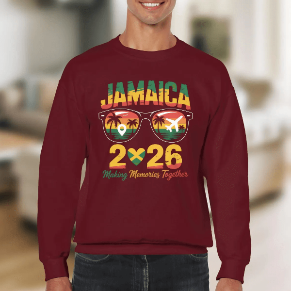 Jamaica 2026 Vacation Shirt Caribbean Flag Beach Travel Tee