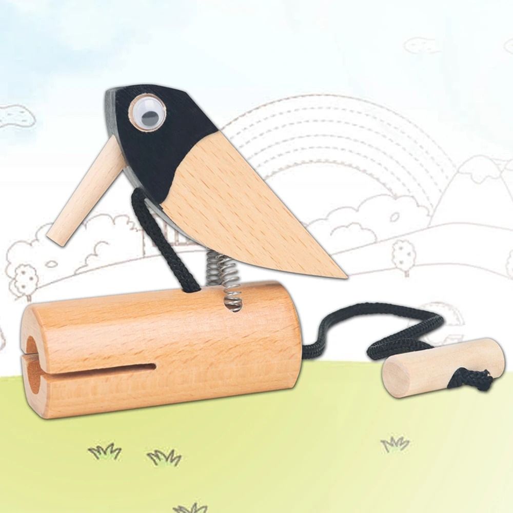 Wooden Woodpecker Percussion Toy | Orff Early Childhood Musical Instrument