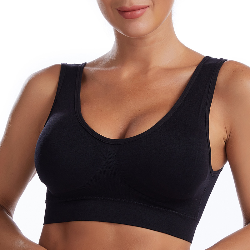 Wireless Sports Bra for Women, Seamless Yoga Vest, Thin Non-underwire Brassiere, Adjustable Zero Bondage Underwear