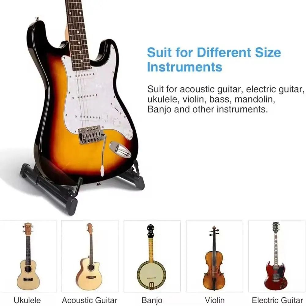 Foldable Guitar Floor Stand Electric and Acoustic Guitar Holder