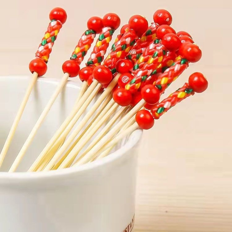 Eco-Friendly Bamboo Cocktail Forks – Perfect for Parties, Desserts, and Banquets