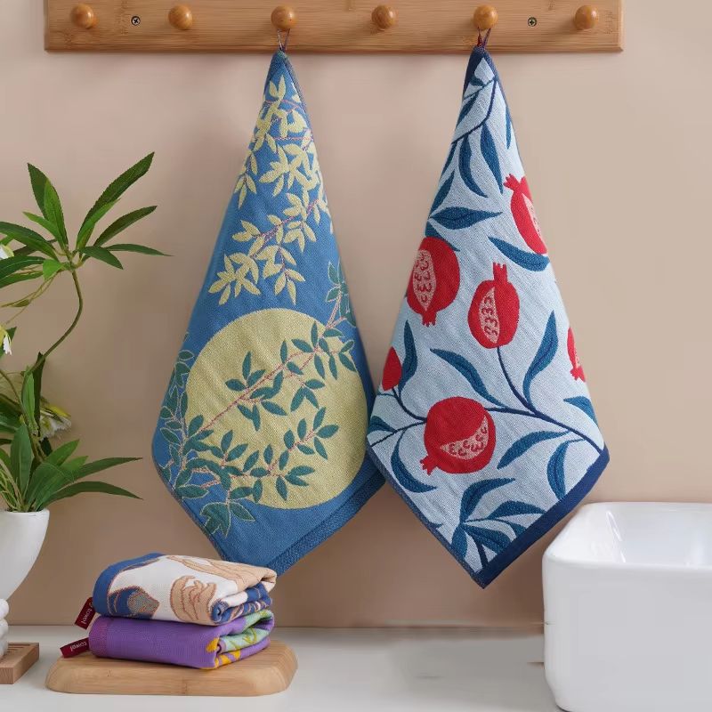 Large Cotton Gauze Kitchen & Hand Towel – Quick-Dry Decorative Tea Towel (13.4x15.7in)