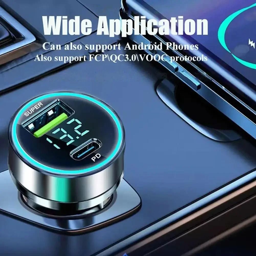 120W High-Fidelity USB-C Super Fast Car Charger and Power Adapter Hub