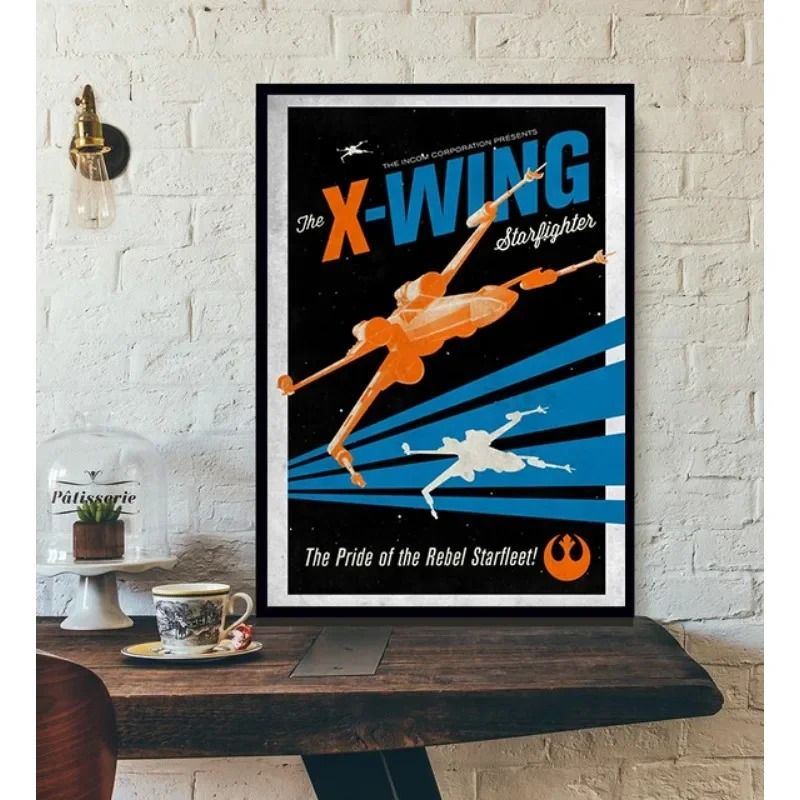 Galactic Retro Space Poster Tatooine Canvas Movie Wall Art