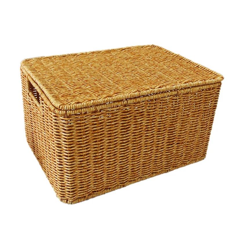 Oversized Rattan Woven Storage Box for Clothes and Laundry