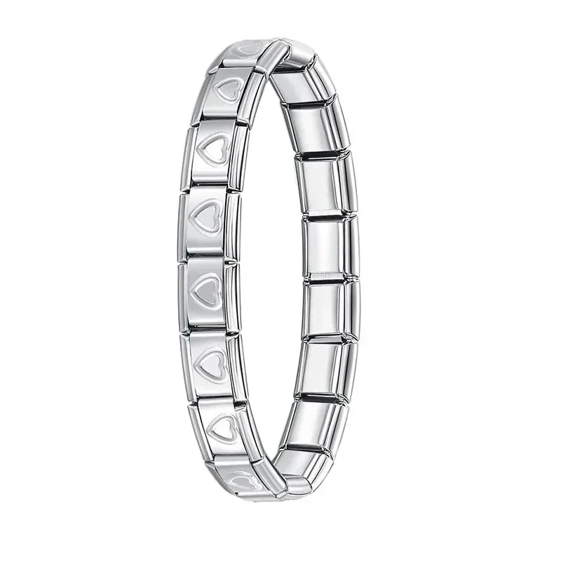 Hapiship Womens Elastic Charm Bracelet Fashionable Stainless Steel Bangle