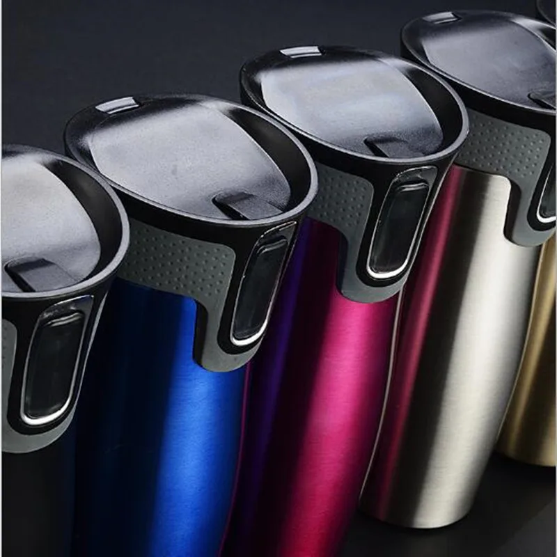 Stainless Steel Double Wall Travel Mug Leak proof Thermos Mug Coffee Cups Car Vacuum Insulaltion Thermal Water Bottle