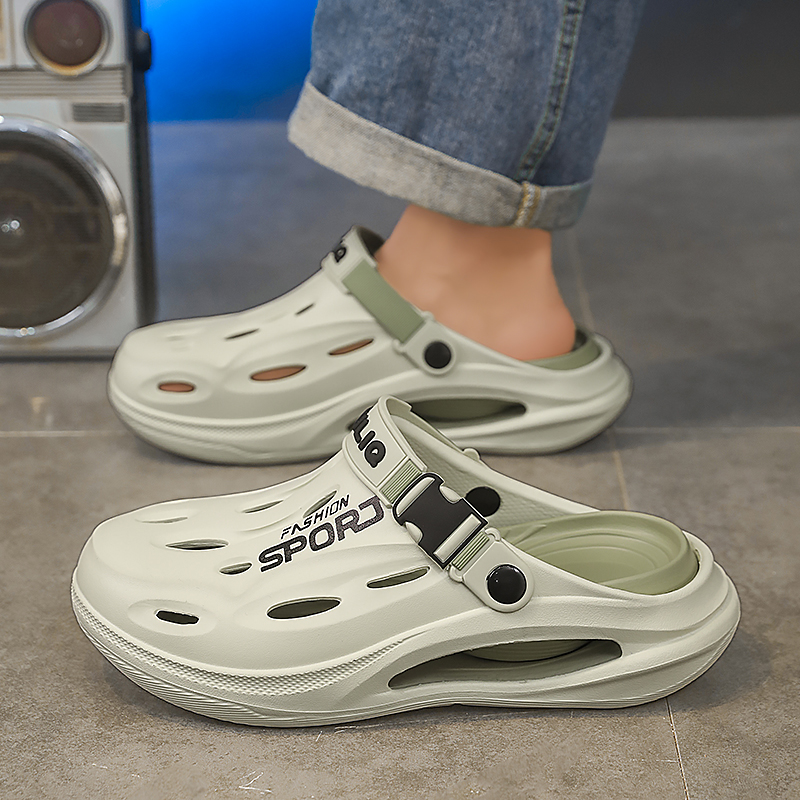 Mens Summer Clogs, A Pair of New Non-Slip Wear-Resistant Sports Beach Shoes, Soft-Soled Comfortable Driving Shoes