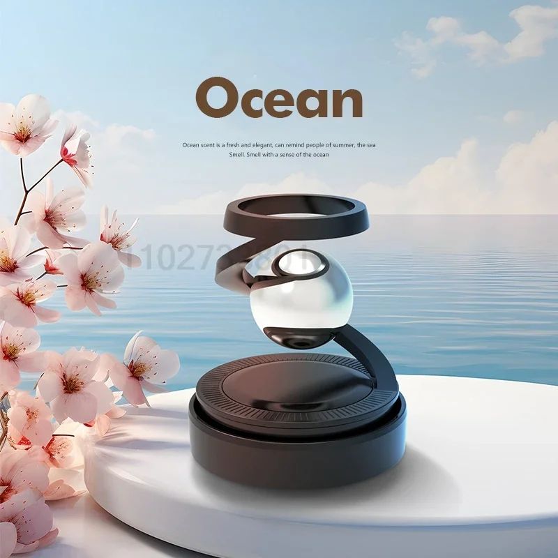 Interstellar Solar Rotating Car Air Freshener Diffuser – Luxury Dashboard Aromatherapy