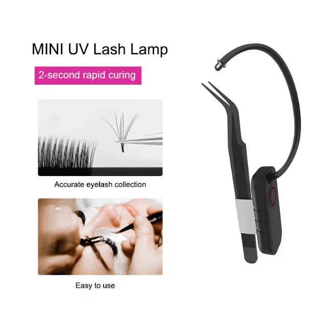 Mini Rechargeable UV Eyelash Extension Lamp Wireless Fast Curing Light