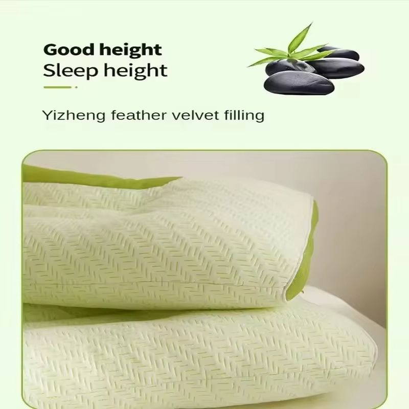 3D Bamboo Charcoal Neck Support Pillow for Deep, Antibacterial Sleep