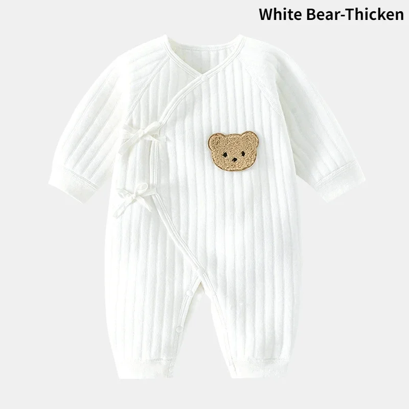 Cotton Bear Baby Jumpsuits with Hat, Toddler Rompers for Boys Girls, Long Sleeve Onesies Soft & Breathable Baby