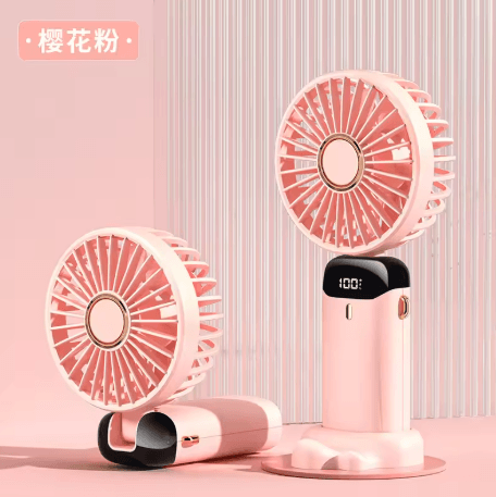 Portable Mini Handheld Fan 5 Speed USB Rechargeable Fan with LED Display 5000mAh