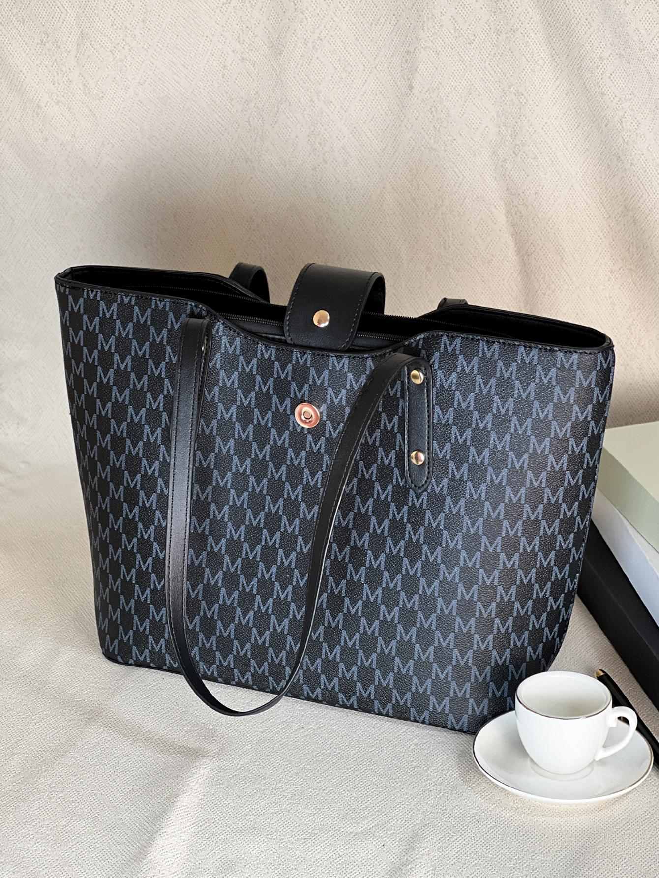 Large Capacity Fashion Tote Bag Stylish Portable Zippered Shoulder Sling for Women Ideal Gift for All Occasions