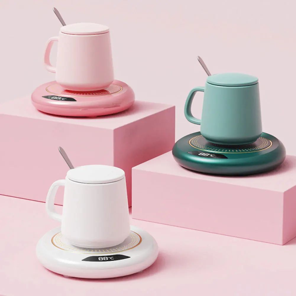 USB Coffee Mug Warmer 3 Temperature Settings Smart Beverage Warmer Plate for Desk Use