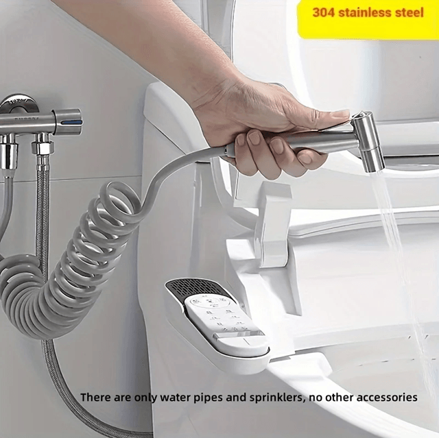 High Pressure Handheld Shower Kit Stainless Steel Cleaning Spray Gun