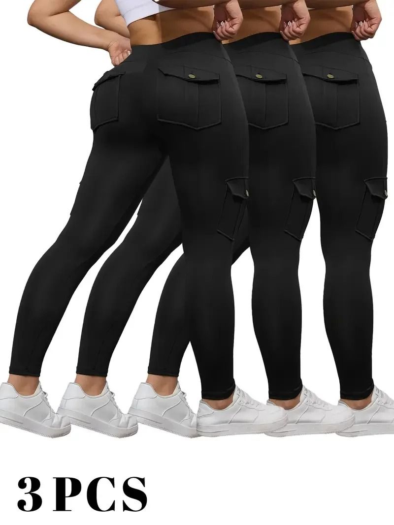 Womens Butt Lifting Leggings with Side Pocket and Washed Print Design
