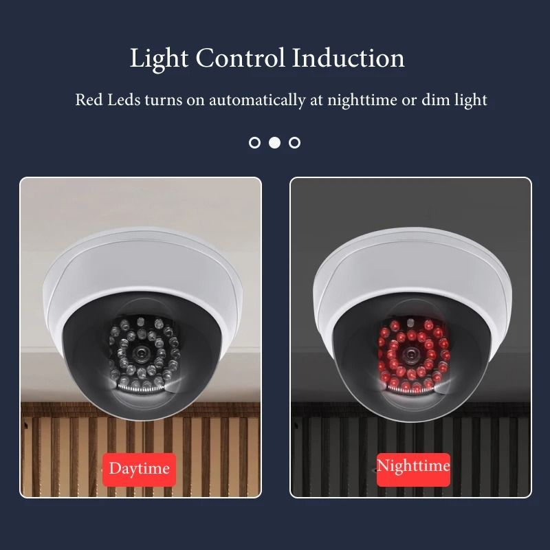 Dummy Dome CCTV Camera with IR LED Night Vision Simulation