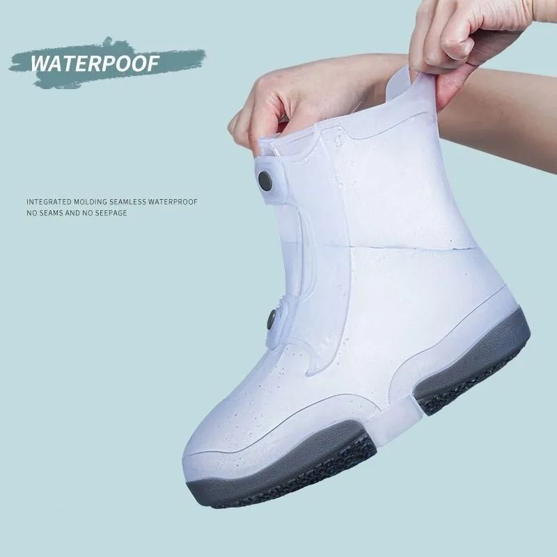 Two Tone Waterproof Reusable Anti-Skid Shoe Covers
