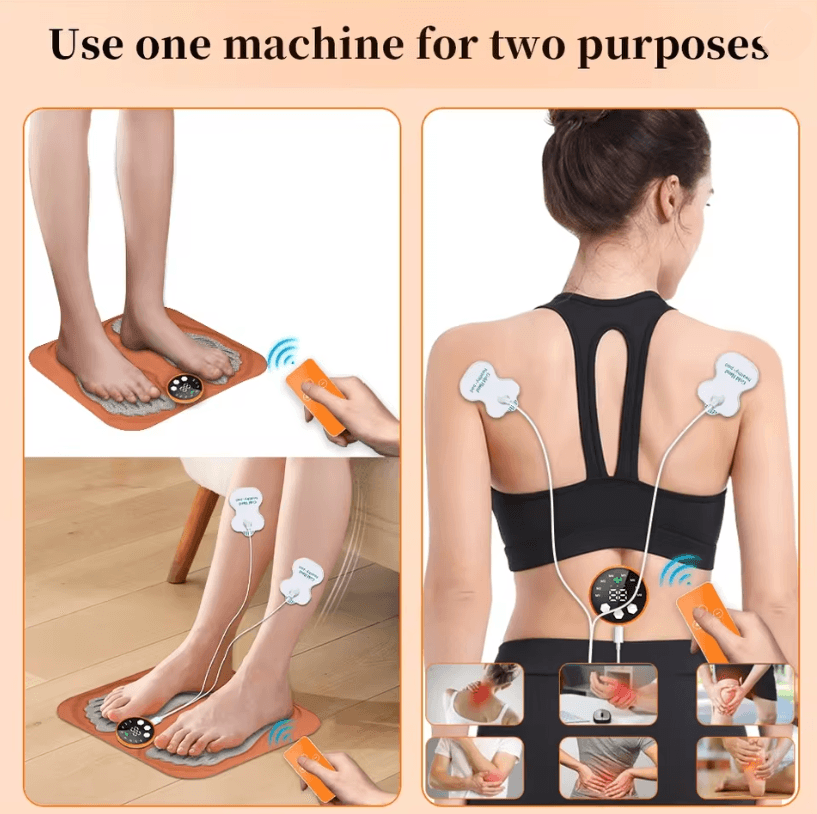 Smart 3D EMS Foot Massage Pad with Remote Control