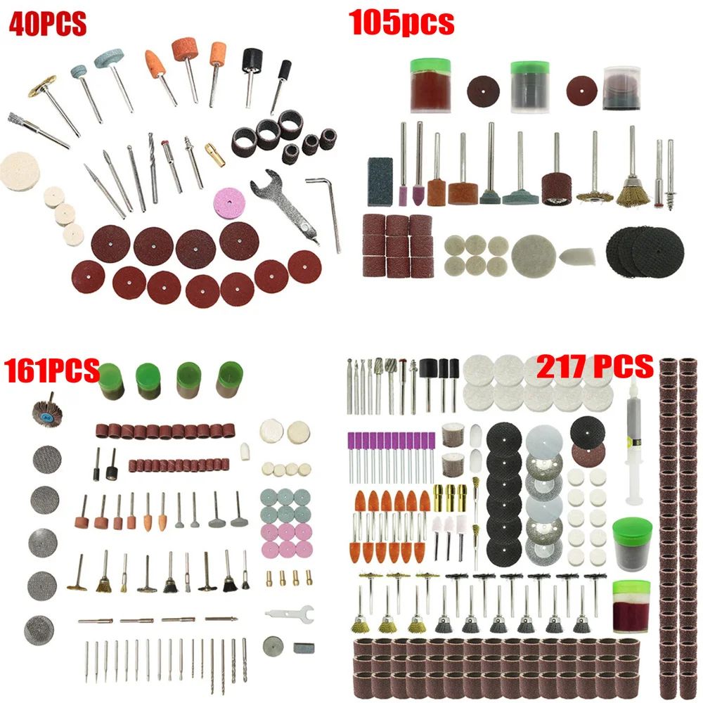 Comprehensive Rotary Tool Kit, Compatible with Dremel for Grinding, Polishing, Cutting, and More