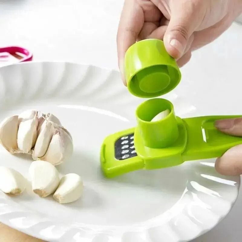 Creative Green Mini Garlic Grinder | Manual Garlic Press & Mashing Gadget