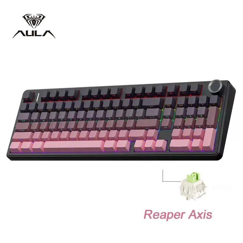 AULA F99PRO Wireless Mechanical Gaming Keyboard with Knob and Hot Swappable Gasket Mount