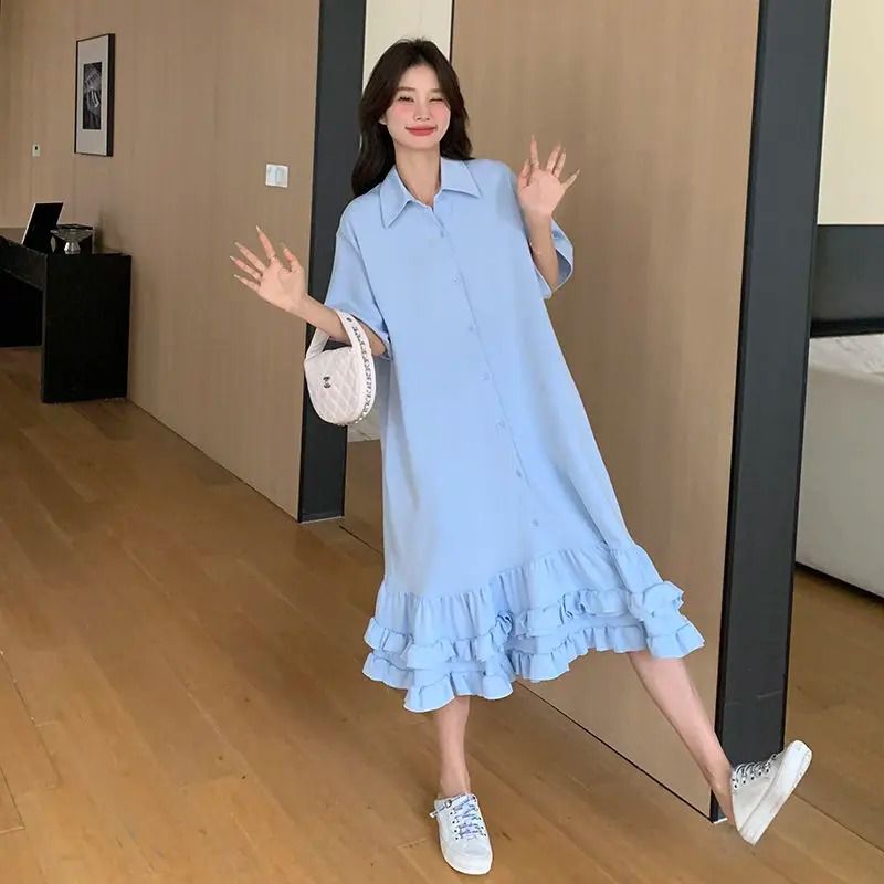 French Sweet Loose Maternity Summer Dress