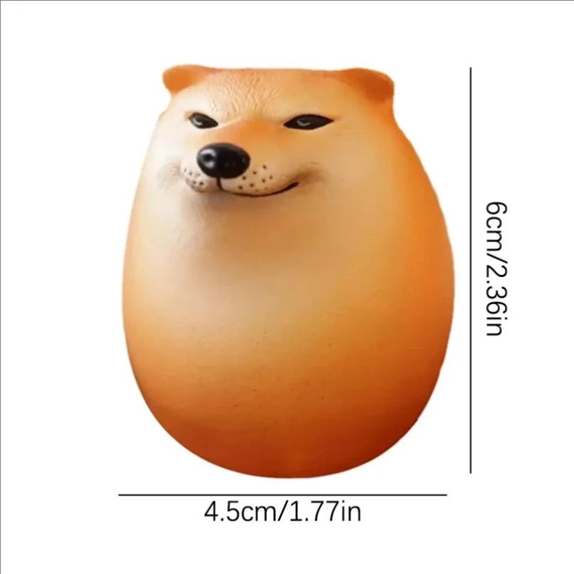 Shiba Inu Egg Desk Decor Cute Dog Figurine Novelty Ornament
