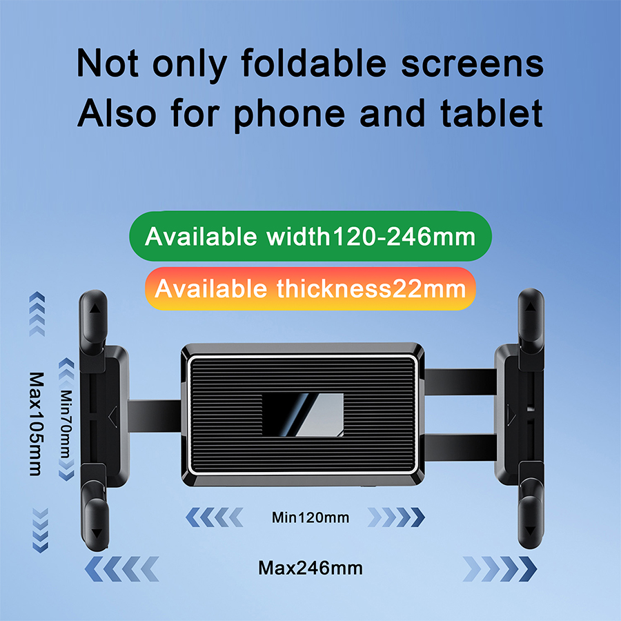 Car Dashboard Tablet Holder, Suction Cup Mount for All Tablet and Phone Devices, Large Clamp Windshield Mount