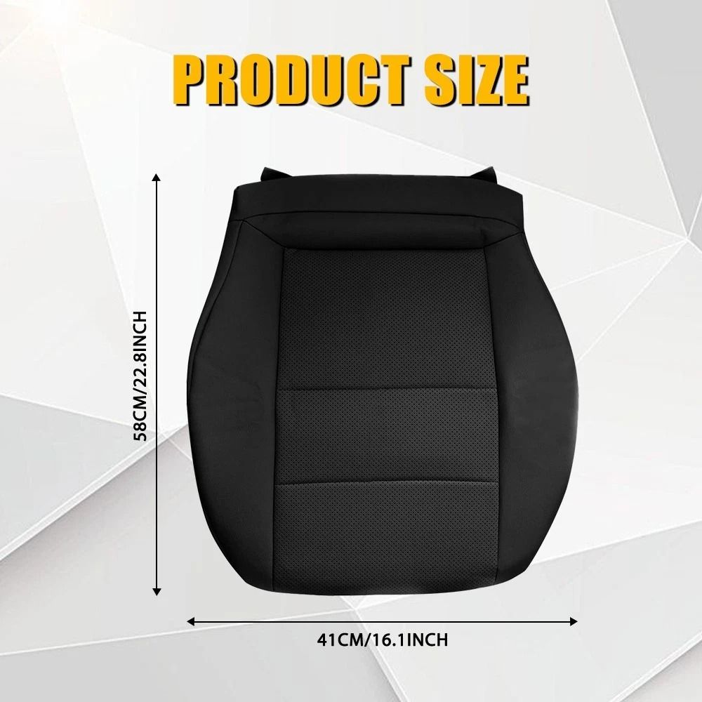 High-Quality Leather Driver Bottom Seat Cover, Wear-Resistant & Breathable