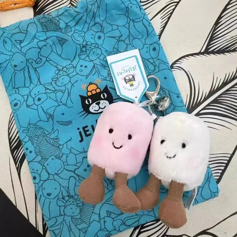Plush Cotton Cat Two-Tone Keychain Bag Pendant