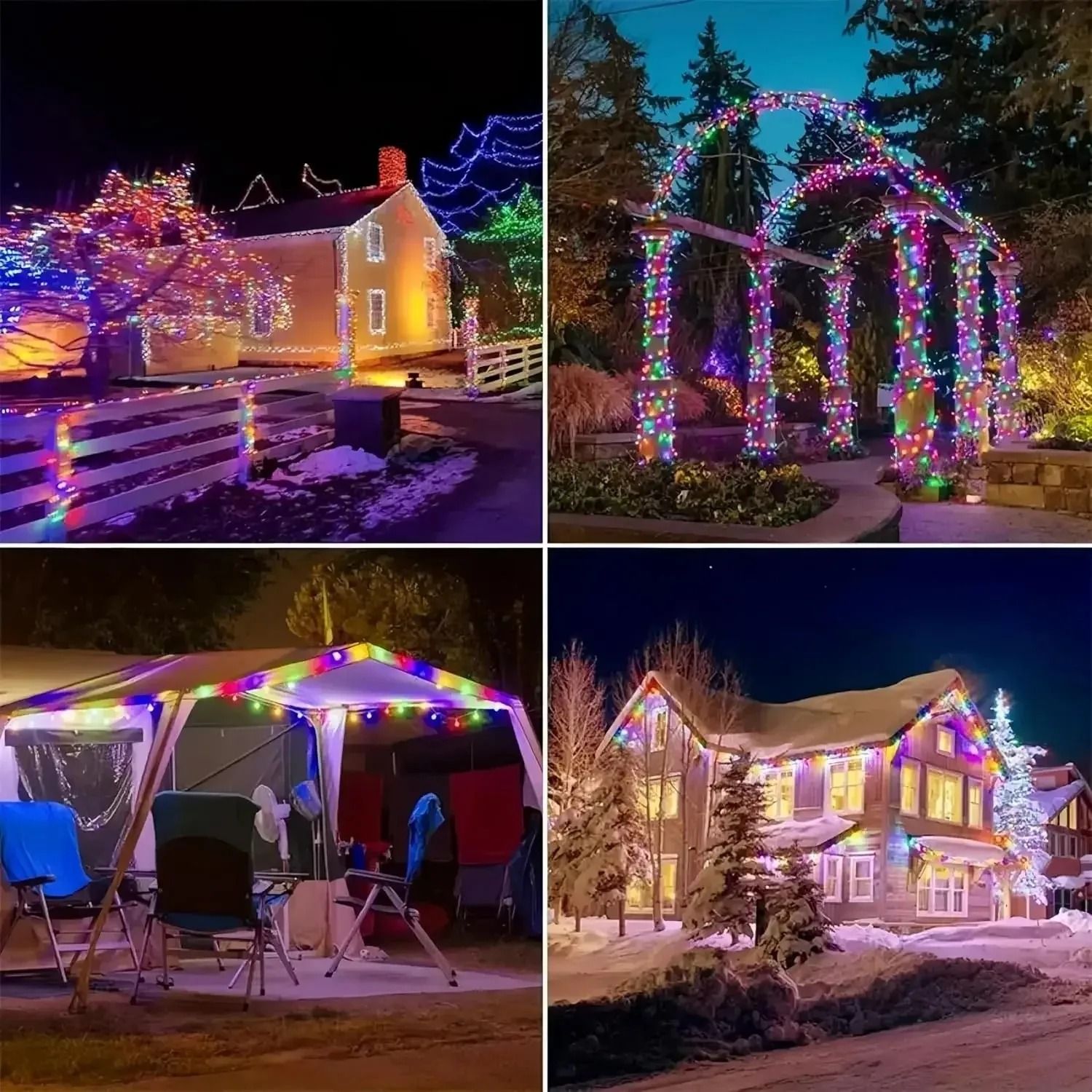 Solar Fairy String Lights with 8 Modes – Waterproof Copper Wire Garden Lights