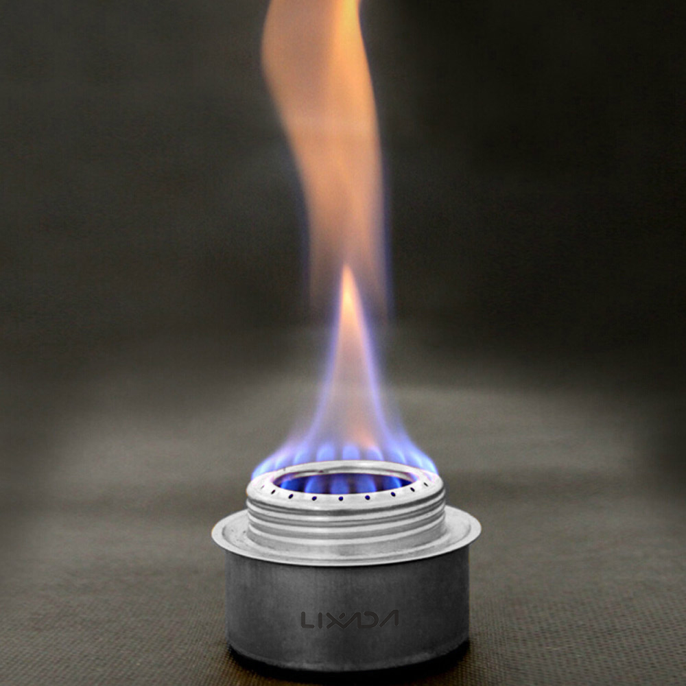 Portable Mini Alcohol Stove with Lid & Cross Stand Lightweight Camping Stove for Hiking & Backpacking