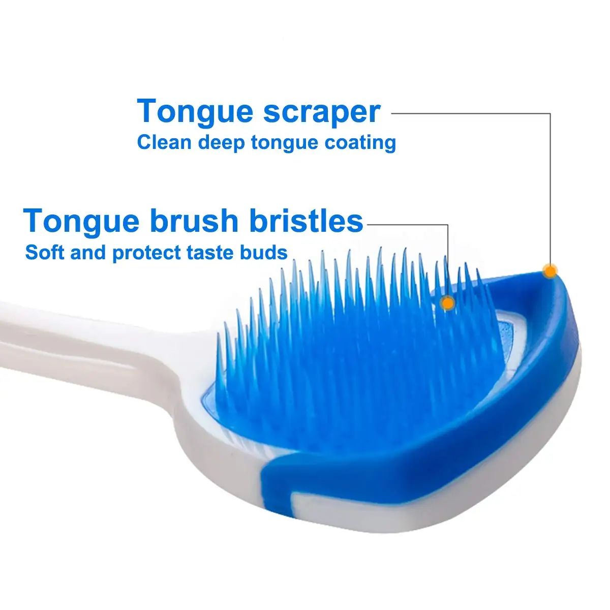 SoftFlex Silicone Tongue Scraper & Brush – Reusable Silicone Tongue Cleaner for Fresh Breath Oral Care