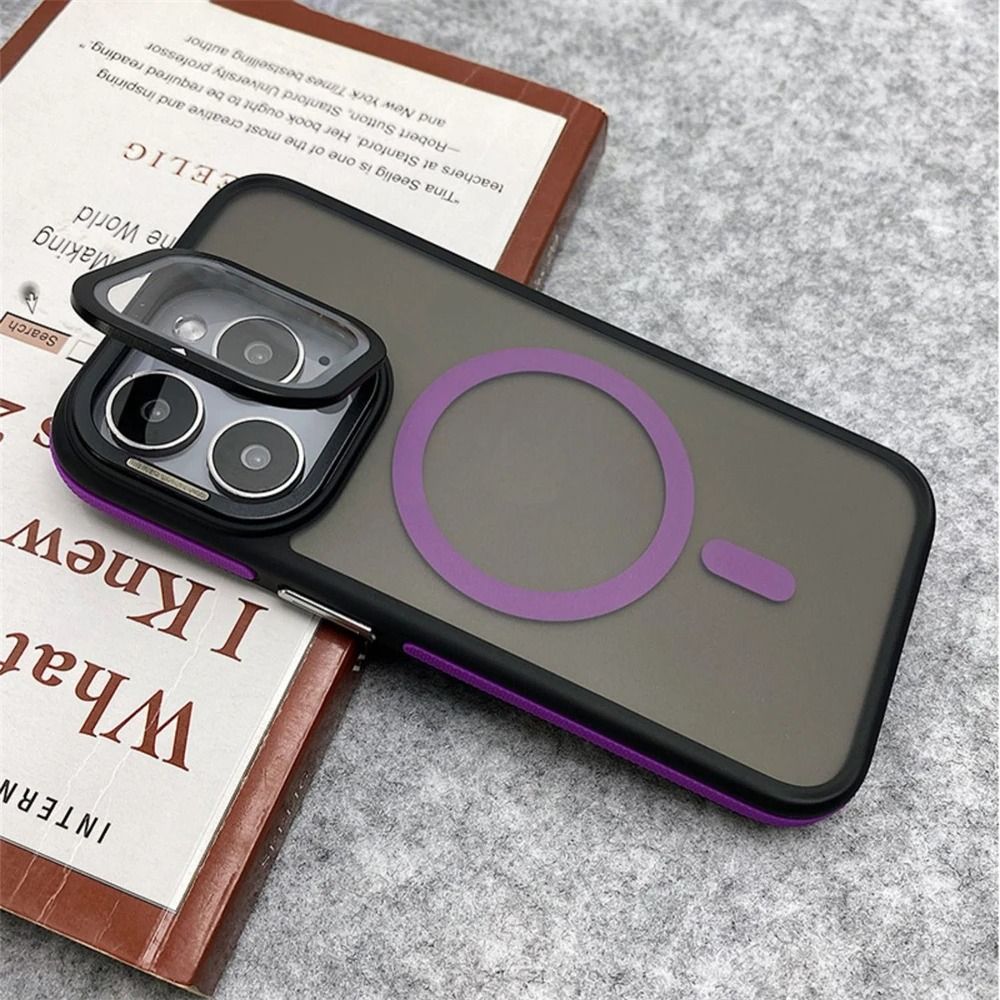 Magnetic Matte Clear Phone Case with Glass Camera Protection