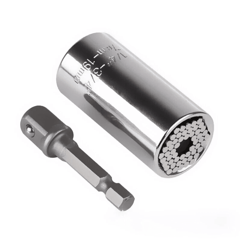 Universal Socket Wrench with Power Drill Adapter Grip Socket Set