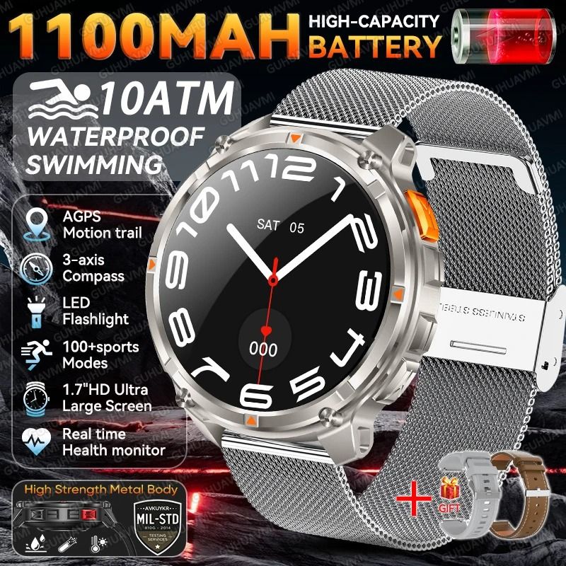 T-Rex 3 Pro Military Smart Watch with Dual-Band GPS 10ATM Waterproof and Long Battery