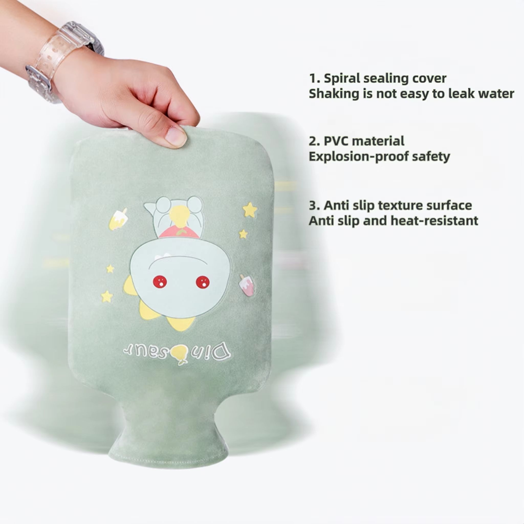 Thick PVC Insulated Hot Water Bottle Explosion-Proof for Long-Lasting Warmth and Hot/Cold Therapy