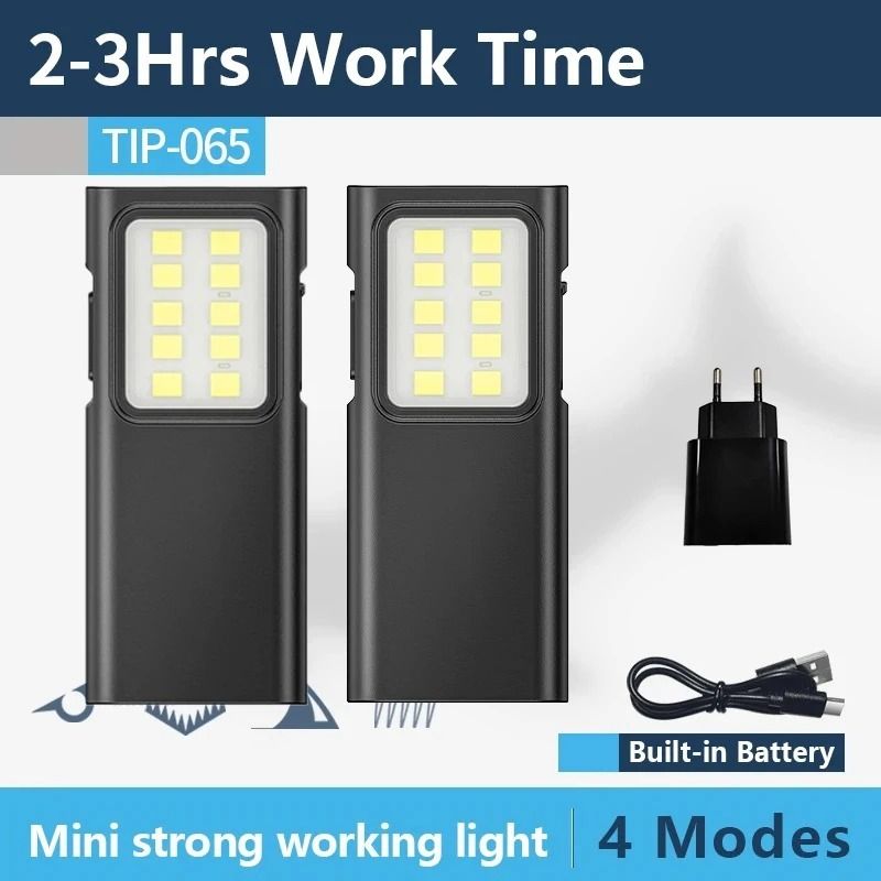 Mini EDC LED Flashlight Keychain Light with USB Rechargeable Battery