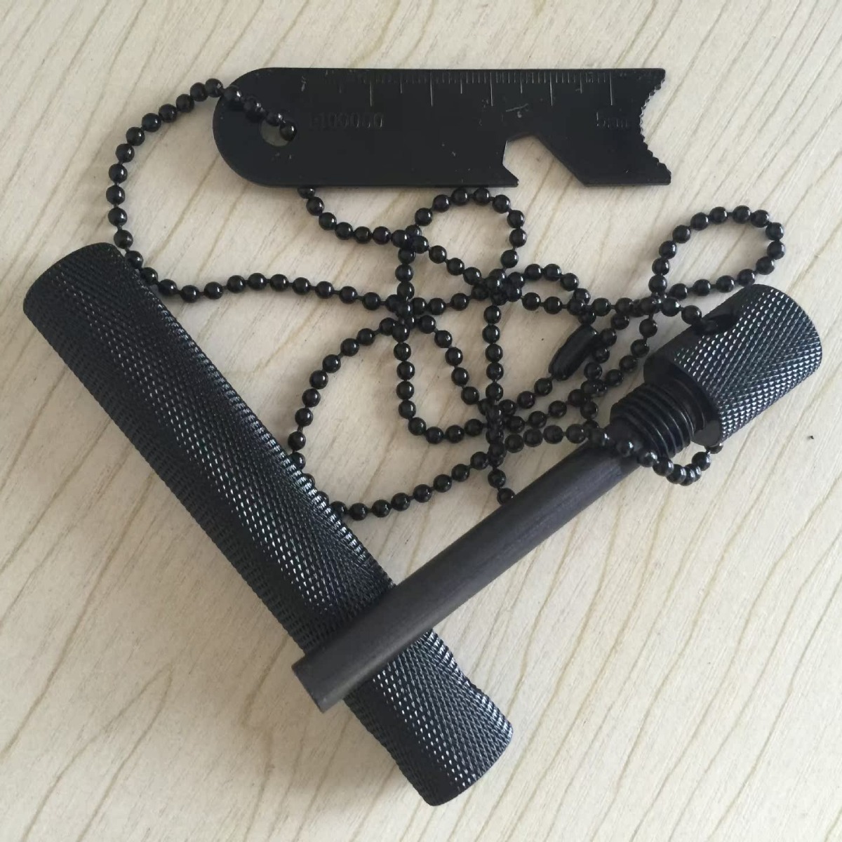 Magnesium Fire Starter with Compass Outdoor Survival Fire Starter Tool