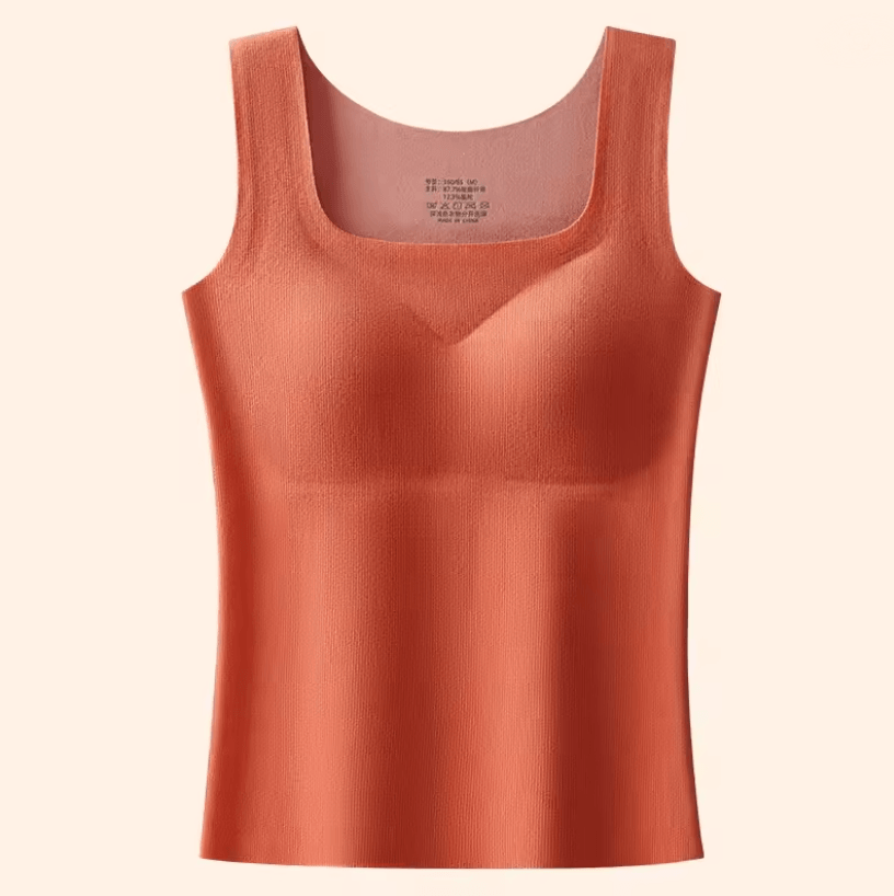 Velvet Thermal Tank with Built-in Chest Pad