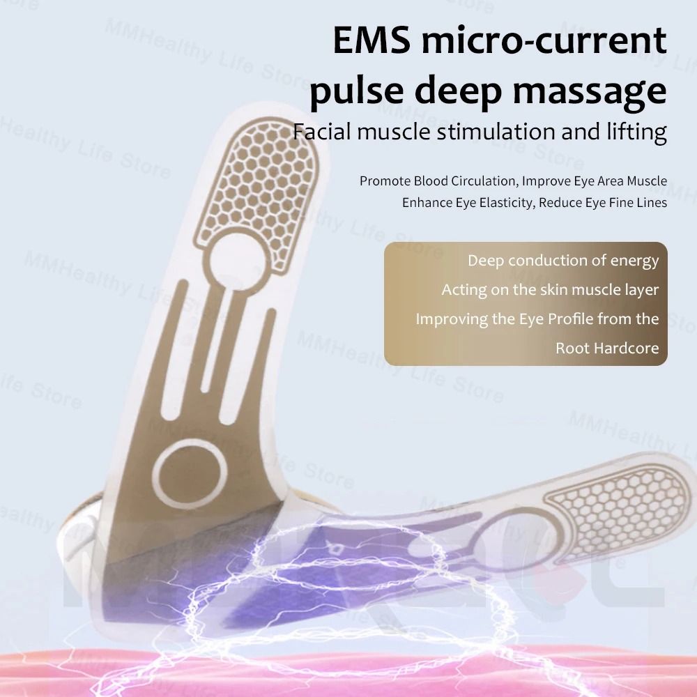 EMS Facial Eye Massager Dual Head Electric Skin Tightener