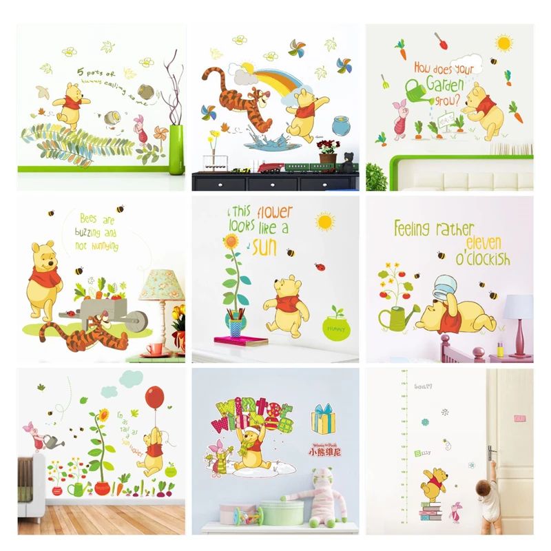 Cartoon Bear Wall Sticker for Kids Room Bedroom and Nursery Decor