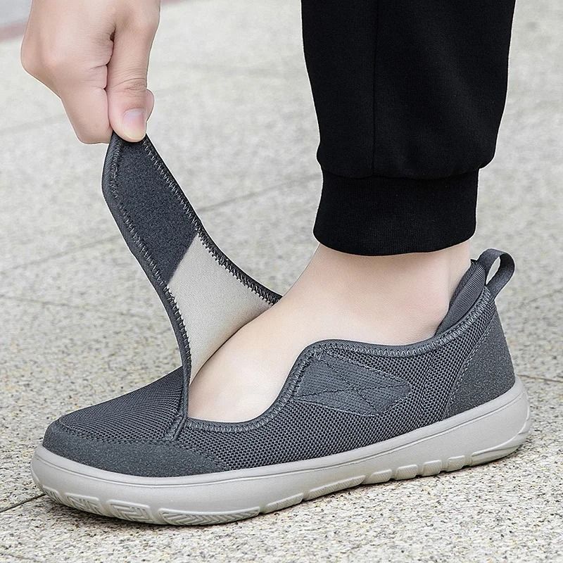 Mens Orthopedic Wide Fit Walking Sneakers With Soft Comfort Support